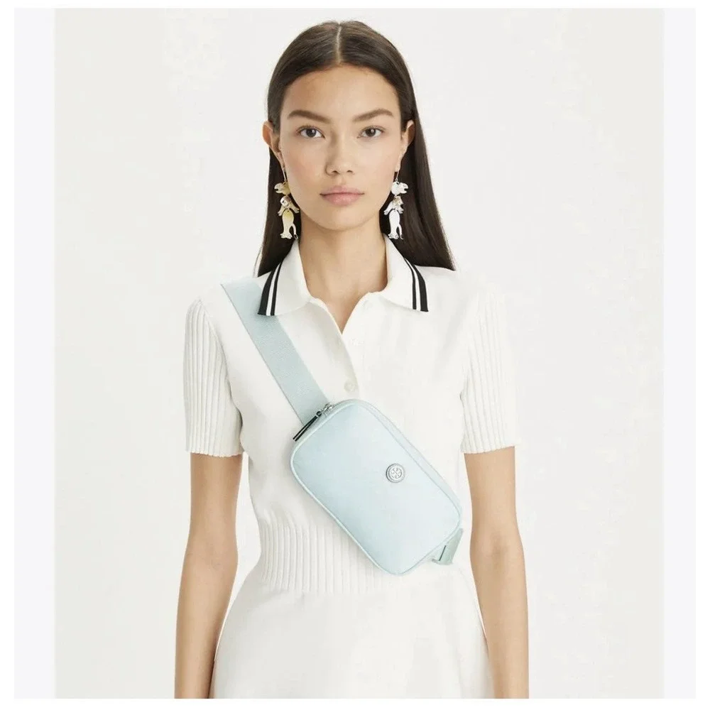 Tory BURCH Virginia Belt Bag Bay Ice Blue BNWT Athletic/Sporty